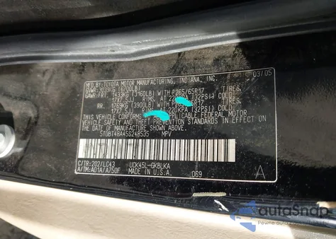 2005 Toyota Sequoia Limited V8 from USA, damaged, VIN 5TDBT48A45S248535